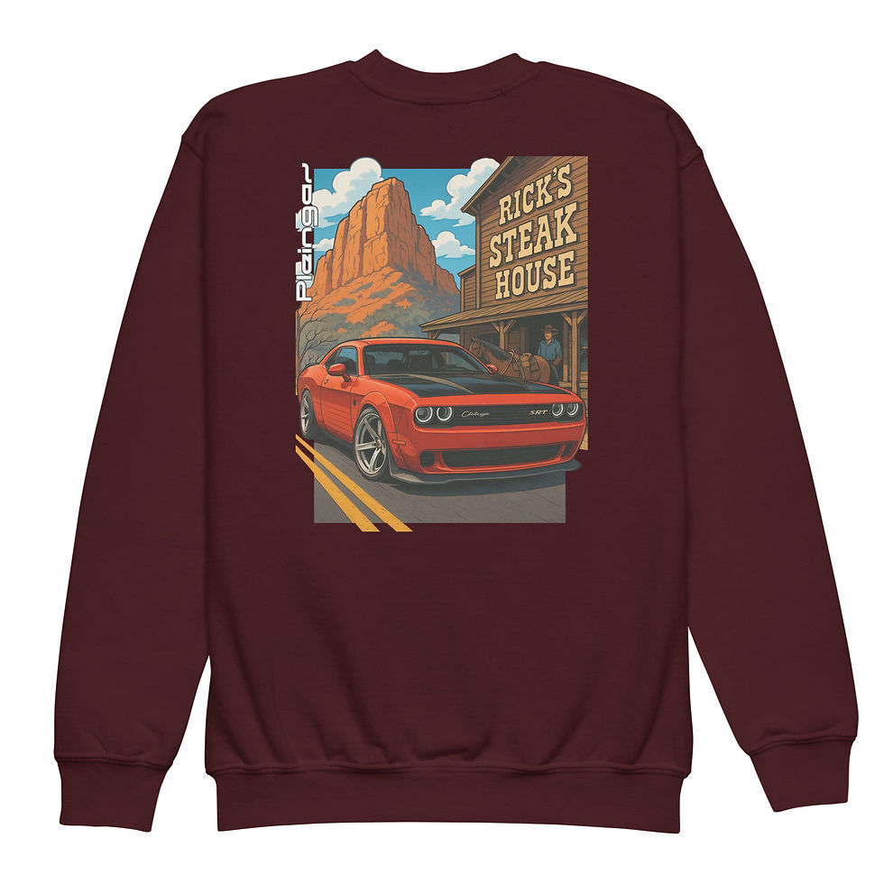 Thumbnail: Kids Sweater Pleingaz CHALLENGER STEAKHOUSE unisex coton/polyester