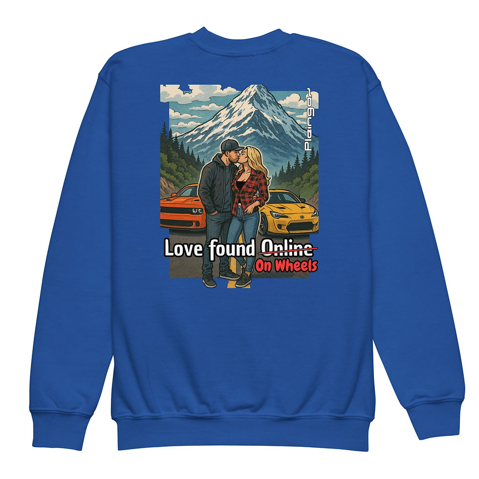 Miniature : Pull enfant Pleingaz LOVE FOUND ON WHEELS unisex coton/polyester