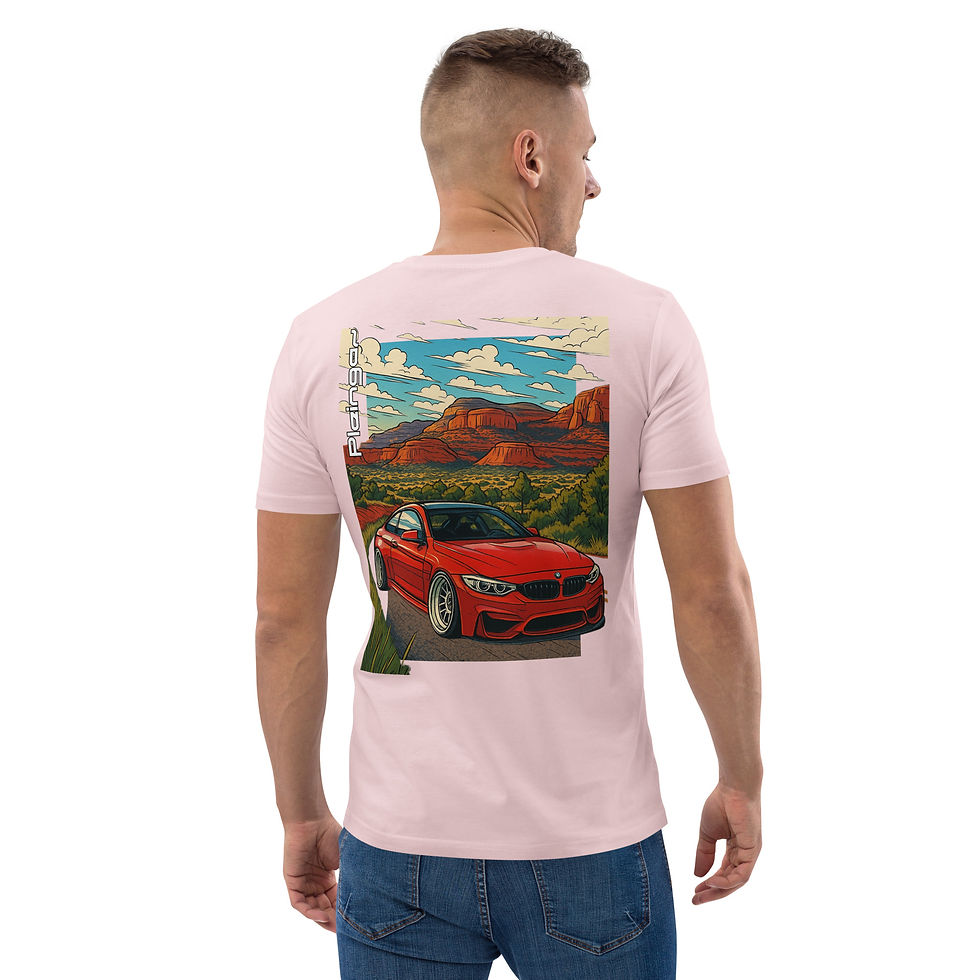 Thumbnail: T-shirt Pleingaz M4 Red - du S au 5XL- unisex 100% coton bio Oeko-Tex