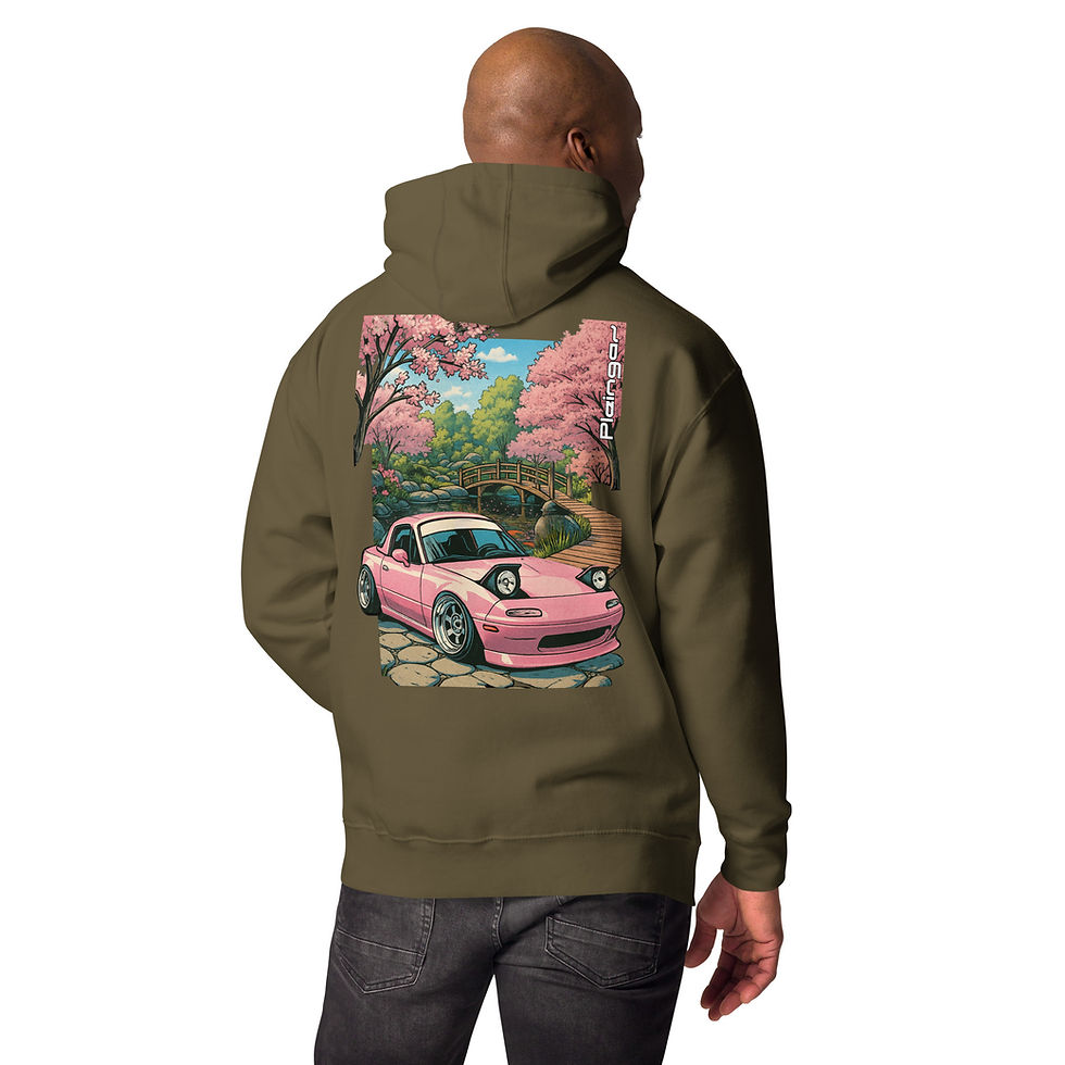 Thumbnail: Hoodie Pleingaz MX5 MIATA PINK - du S au 3XL - unisex coton/polyester