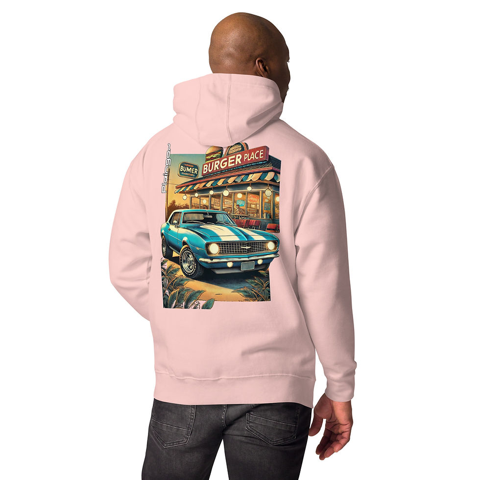 Miniature : Hoodie Pleingaz CAMARO 70' - du S au 3XL - unisex coton/polyester