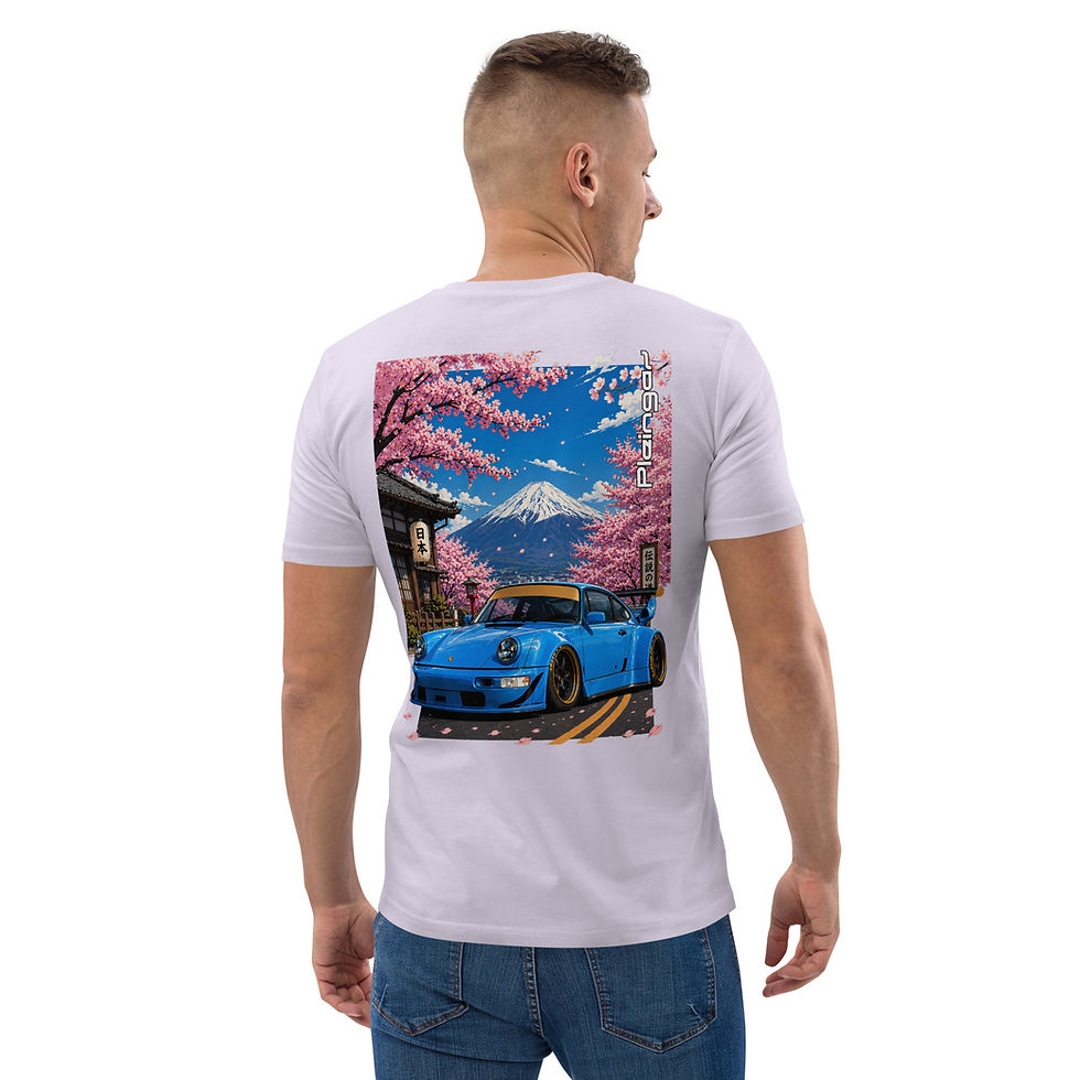 Miniature : T-shirt Pleingaz 911 WIDEBODY SAKURA - du S au 5XL - unisex coton bio Oeko tex