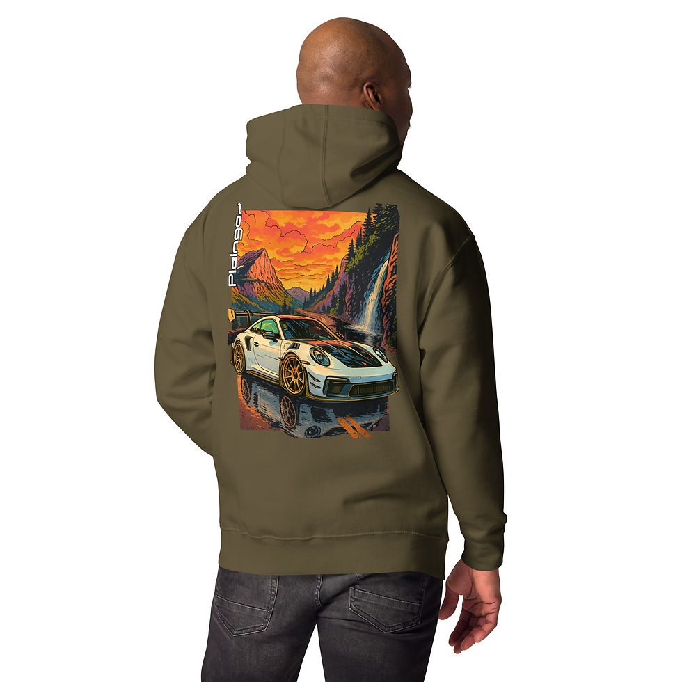 Miniature : Hoodie Pleingaz 992 GT3 RS Canyon - du S au 3XL - unisex coton/polyester