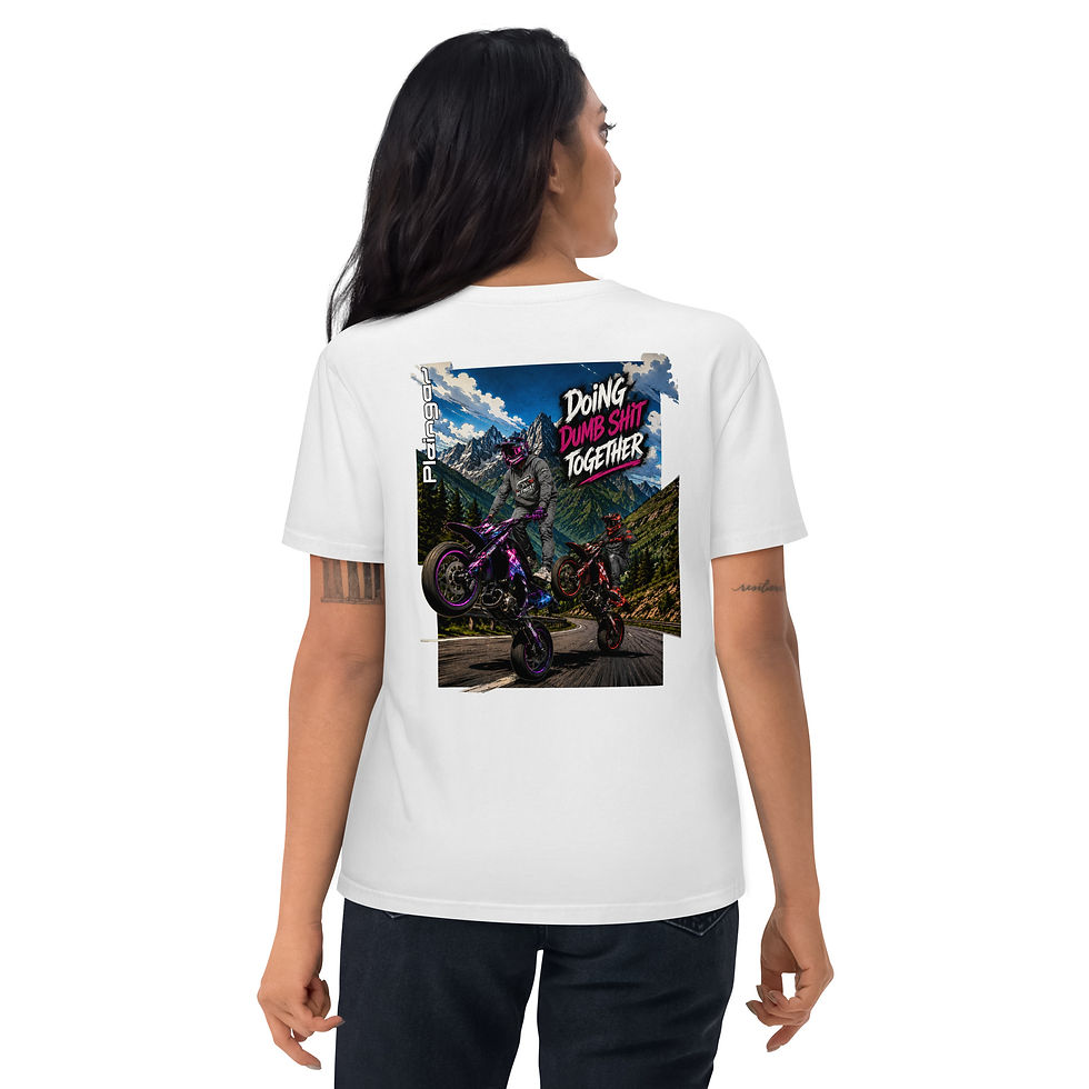 Thumbnail: T-shirt Pleingaz DOING DUMB SHIT TOGETHER Unisex coton bio oeko tex