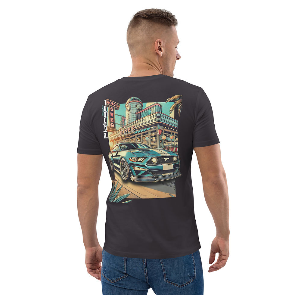 Thumbnail: T-shirt Pleingaz MUSTANG - du S au 5XL - Unisex 100% coton bio Oeko-Tex