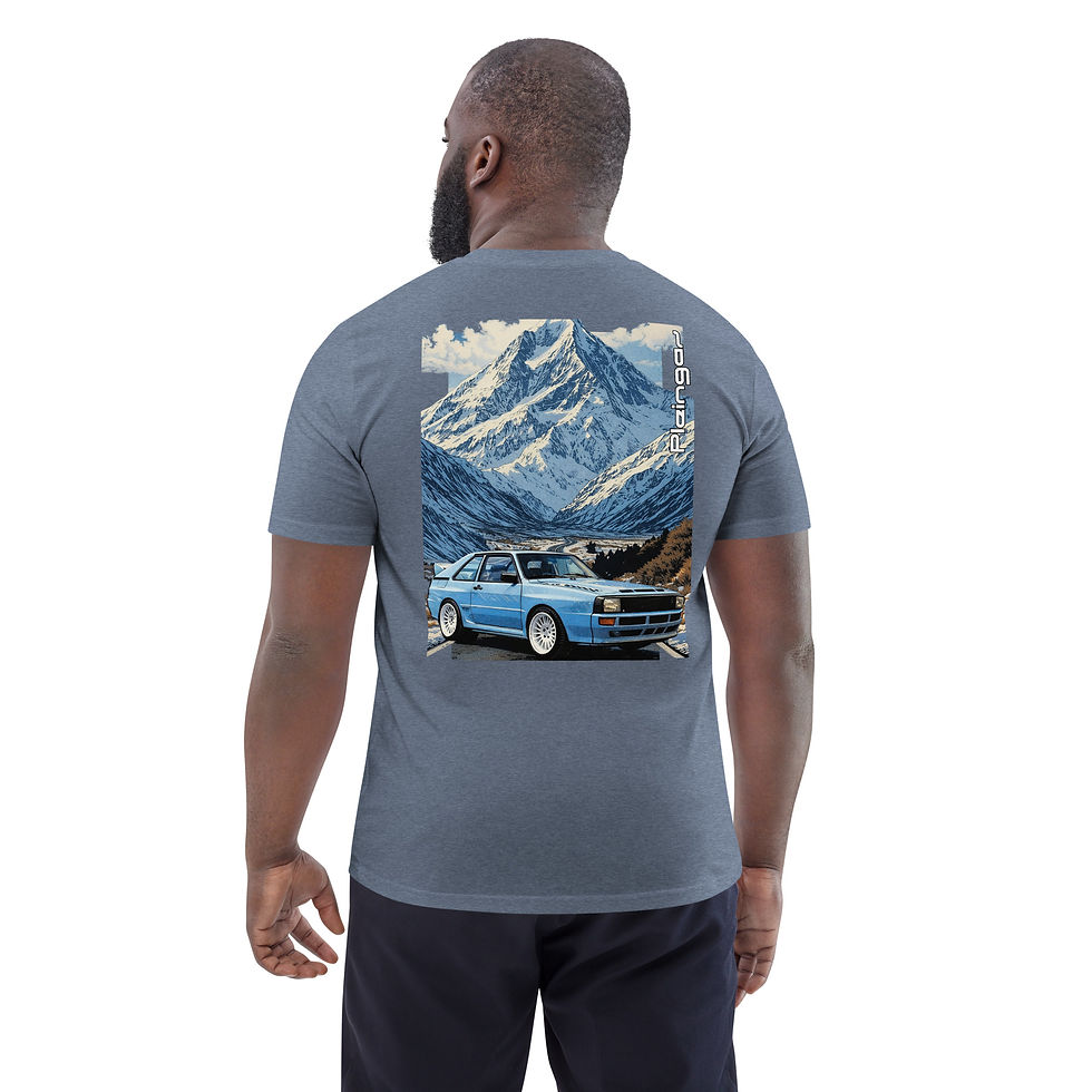 Thumbnail: T-shirt Pleingaz RALLY QUATTRO - du S au 5XL - Unisex coton bio oeko tex