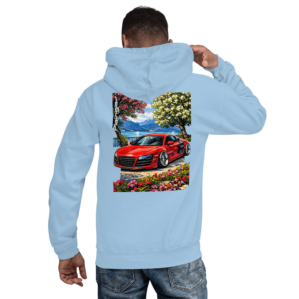 Thumbnail: Hoodie Pleingaz R8 LAKE unisex coton/polyester