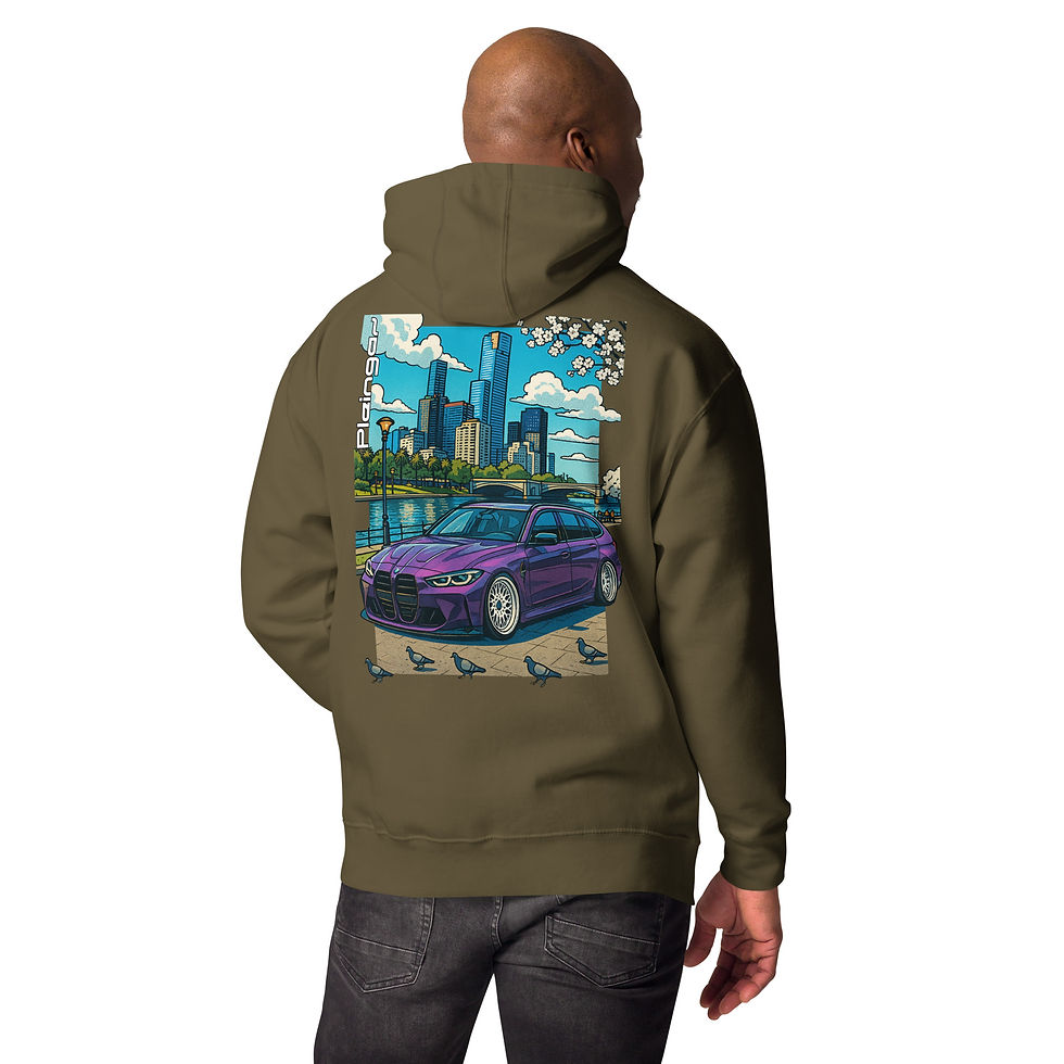 Thumbnail: Hoodie Pleingaz G80 M3 TOURING VIOLET  - du S au 3XL - unisex coton/polyester