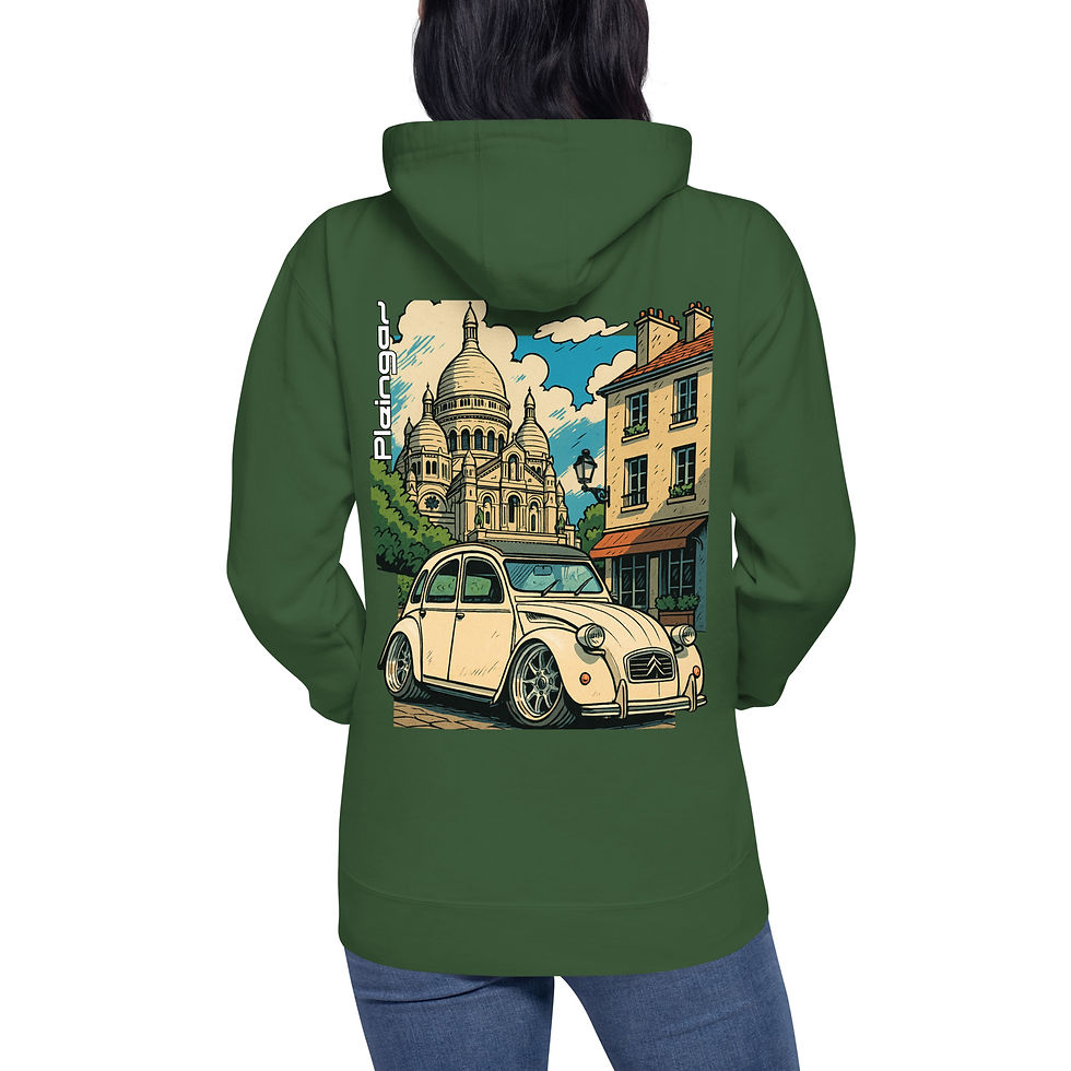 Miniaturbild: Hoodie Pleingaz 2CV - du S au 3XL  - unisex coton/polyester