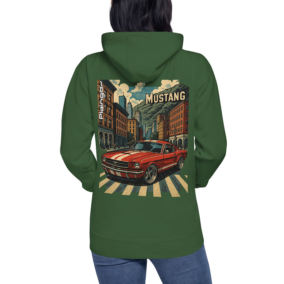 Miniaturbild: Hoodie Pleingaz MUSTANG FASTBACK - du S au 3XL - unisex coton/polyester