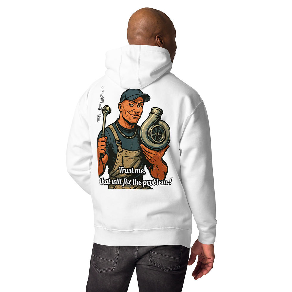 Miniature : Hoodie Pleingaz TRUST ME, THAT WILL FIX - du S au 3XL  - unisex coton/polyester