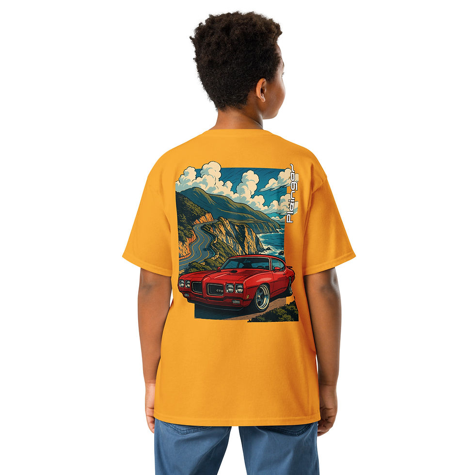 Thumbnail: Kid t-shirt Pleingaz GTO RED unisex coton oeko-tex