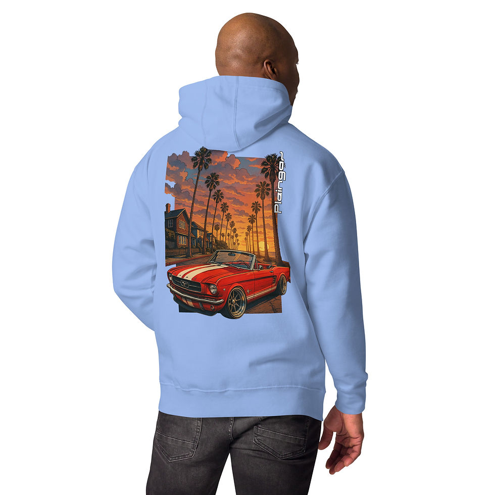 Miniature : Hoodie Pleingaz MUSTANG CABRIO - du S au 3XL - unisex coton/polyester