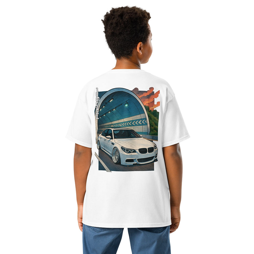 Thumbnail: Kid t-shirt Pleingaz M5 E60 V10 unisex coton Oeko-Tex