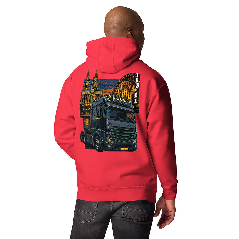 Miniature : Hoodie Pleingaz CAMION ACTROS - du S au 3XL  - unisex coton/polyester