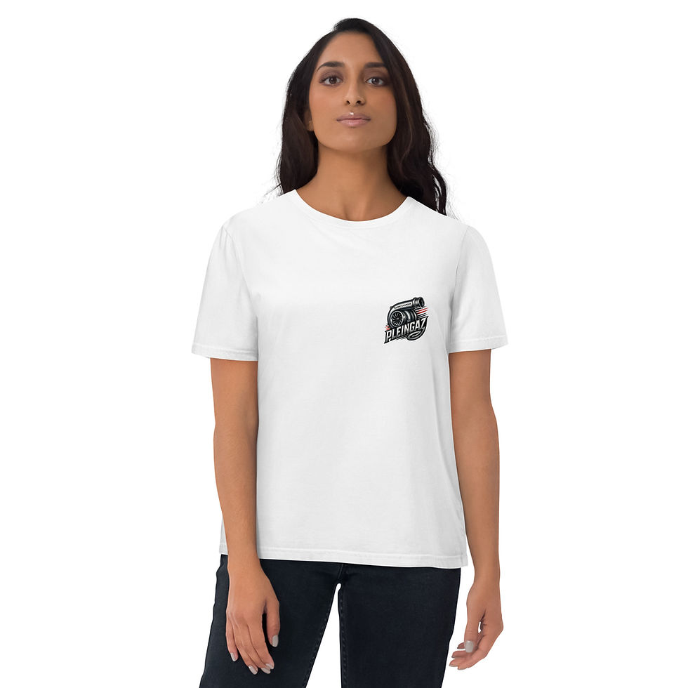 Thumbnail: T-shirt Pleingaz TURBOS & ROSES Unisex coton bio oeko tex