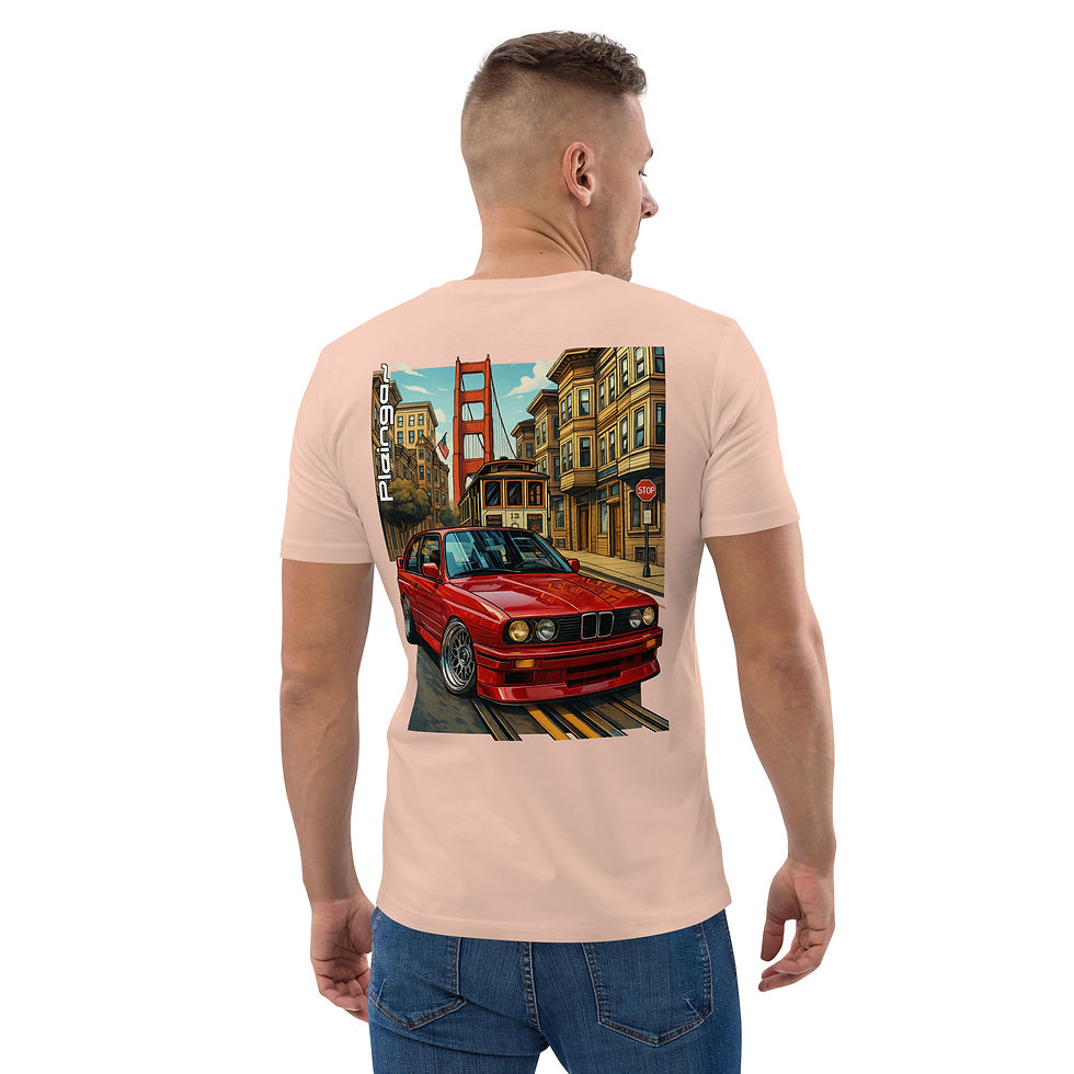 Miniature : T-shirt Pleingaz M3 E30 SAN Unisex 100% coton bio Oeko-Tex