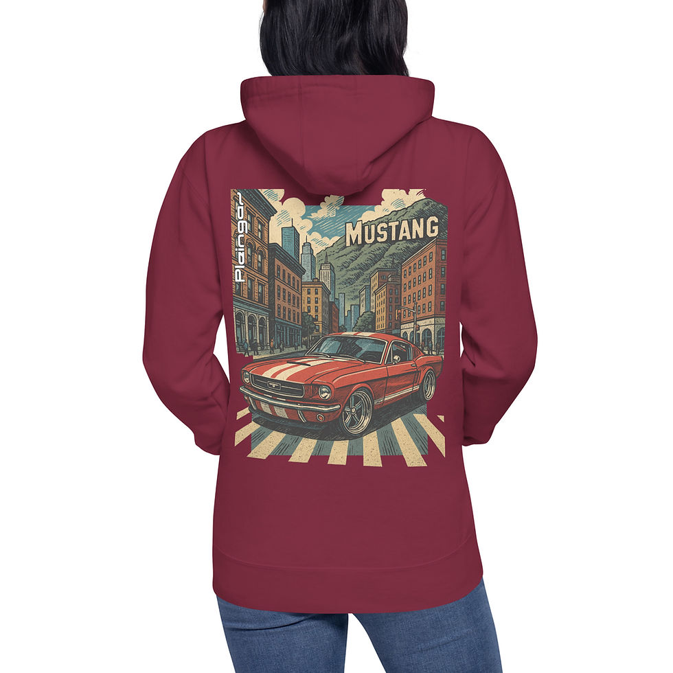 Miniaturbild: Hoodie Pleingaz MUSTANG FASTBACK - du S au 3XL - unisex coton/polyester
