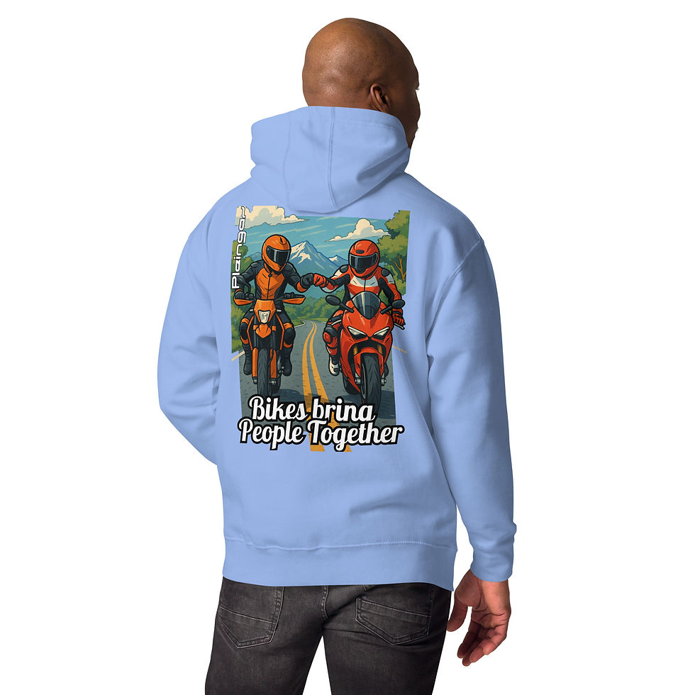 Miniature : Hoodie Pleingaz BIKES BRING PEOPLE - du S au 3XL  - unisex coton/polyester