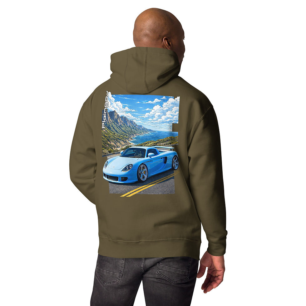 Miniature : Hoodie Pleingaz CARRERA GT TURQUOISE - du S au 3XL - unisex coton/polyester