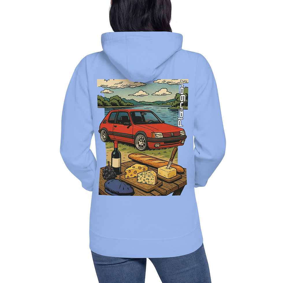 Miniature : Hoodie Pleingaz 205 GTI RED - du S au 3XL  - unisex coton/polyester