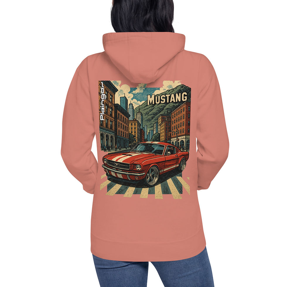 Miniaturbild: Hoodie Pleingaz MUSTANG FASTBACK - du S au 3XL - unisex coton/polyester