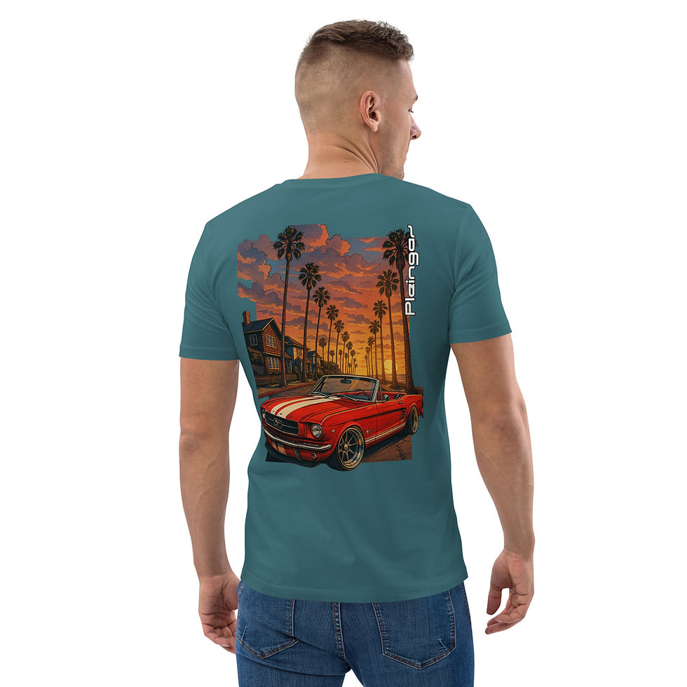 Thumbnail: T-shirt Pleingaz MUSTANG Cabrio - du S au 5XL - unisex 100% coton bio Oeko-Tex
