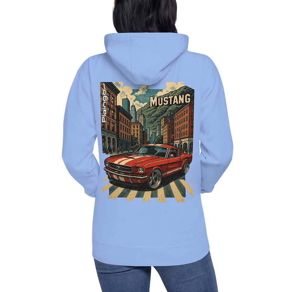 Miniaturbild: Hoodie Pleingaz MUSTANG FASTBACK - du S au 3XL - unisex coton/polyester