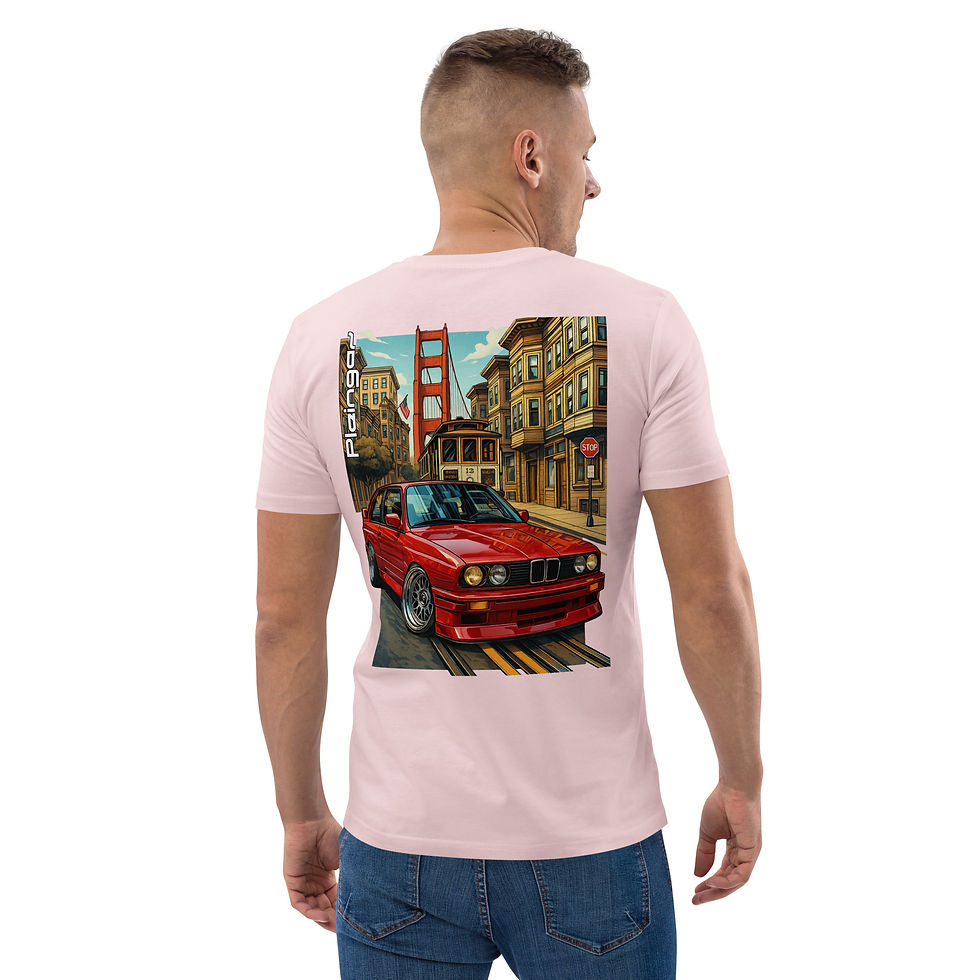 Miniature : T-shirt Pleingaz M3 E30 SAN Unisex 100% coton bio Oeko-Tex