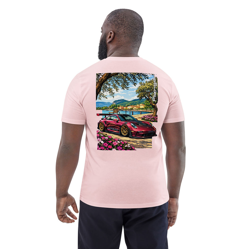 Thumbnail: T-shirt Pleingaz GT3 RS BURGUNDY Unisex coton bio oeko tex