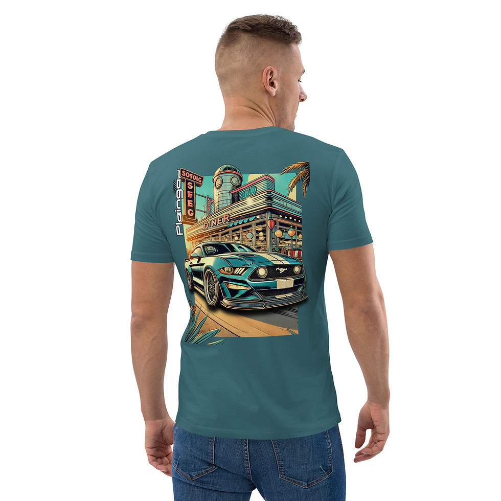 Thumbnail: T-shirt Pleingaz MUSTANG - du S au 5XL - Unisex 100% coton bio Oeko-Tex