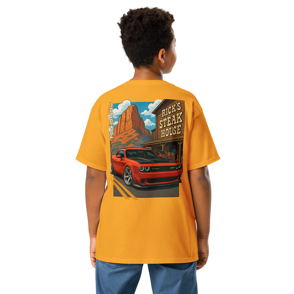 Thumbnail: Kid t-shirt Pleingaz CHALLENGER STEAKHOUSE unisex coton oeko-tex