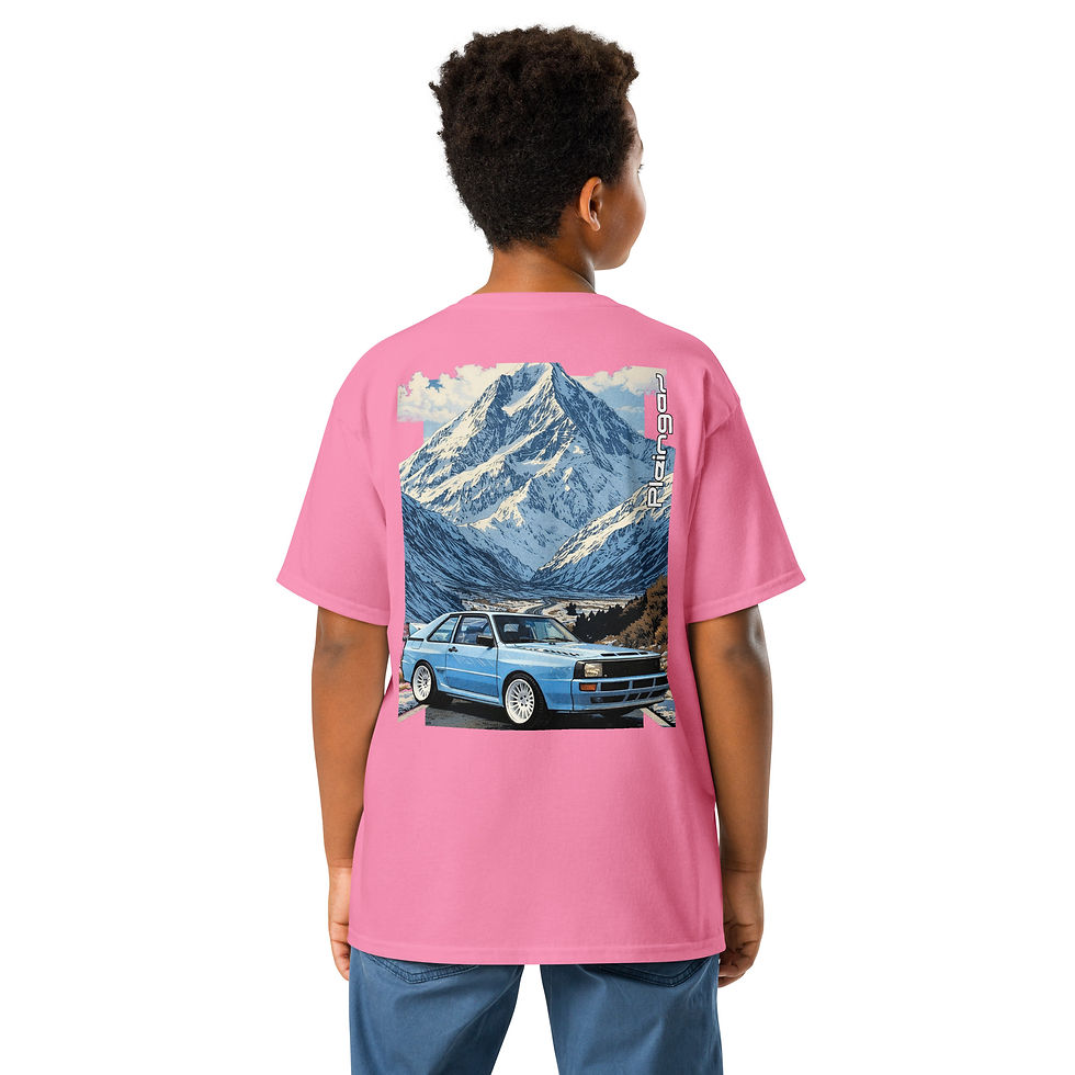 Thumbnail: Kid t-shirt Pleingaz RALLY QUATTRO unisex coton oeko-tex