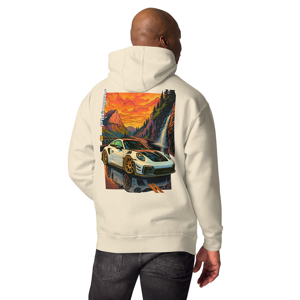 Miniature : Hoodie Pleingaz 992 GT3 RS Canyon - du S au 3XL - unisex coton/polyester