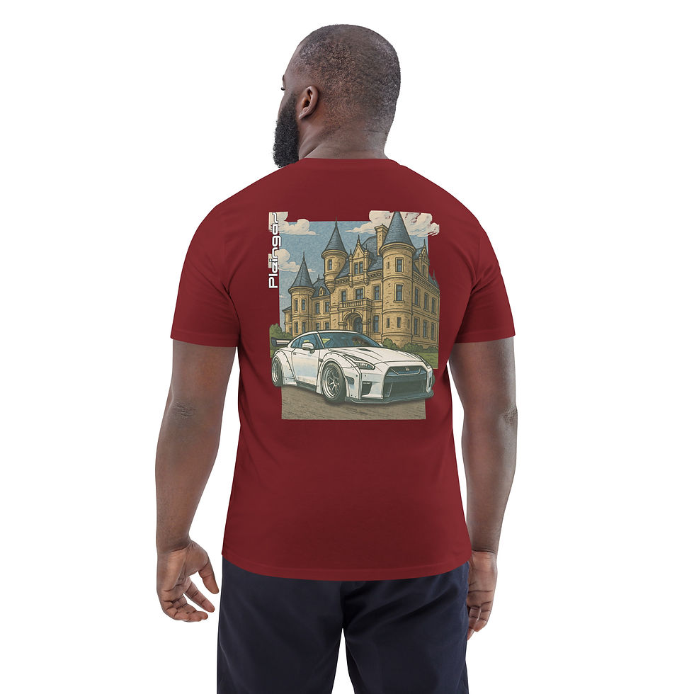 Miniature : T-shirt Pleingaz GTR 35 Widebody - du S au 5XL - unisex 100% coton bio Oeko-Tex