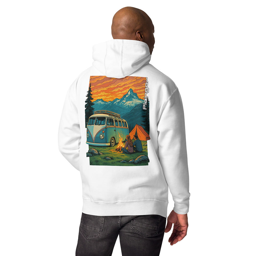 Miniature : Hoodie Pleingaz T1 BUS CAMPING - du S au 3XL  - unisex coton/polyester
