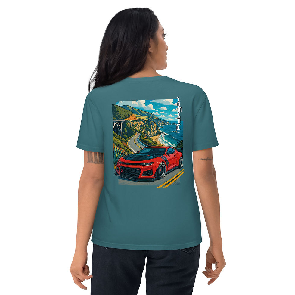 Thumbnail: T-shirt Pleingaz CAMARO ZL1 - du S au 5XL - unisex en coton bio Oeko tex