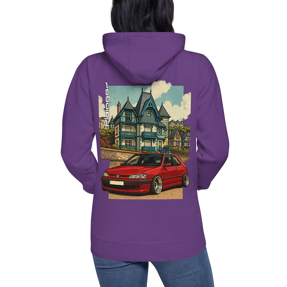 Miniature : Hoodie Pleingaz 306 BORDEAUX - du S au 3XL  - unisex coton/polyester