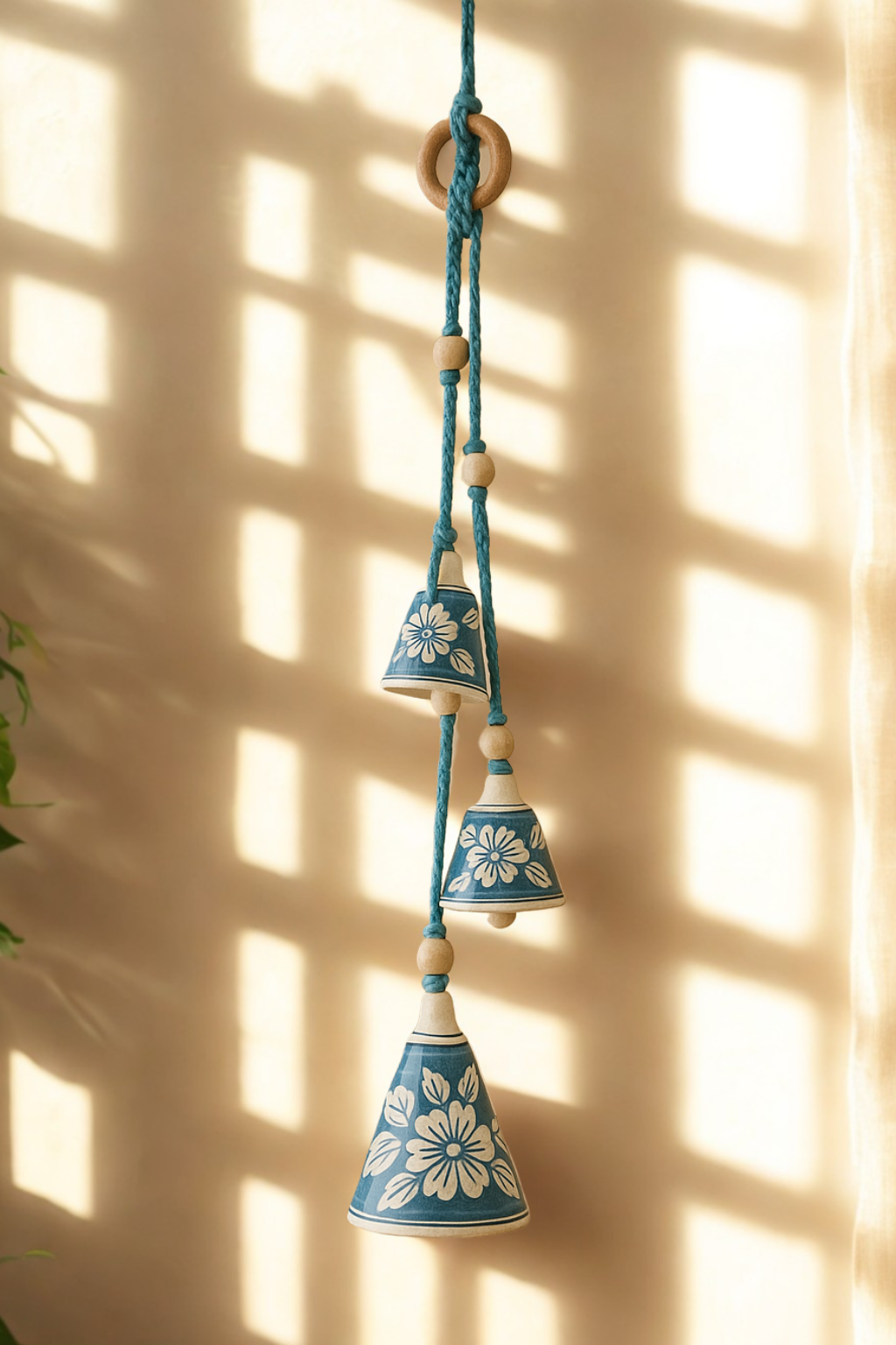 Kutch Clay Handpainted Wind Chime – Triveni Melody