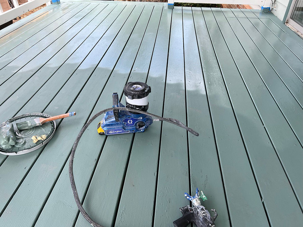 Deck painted by painters from handyman state