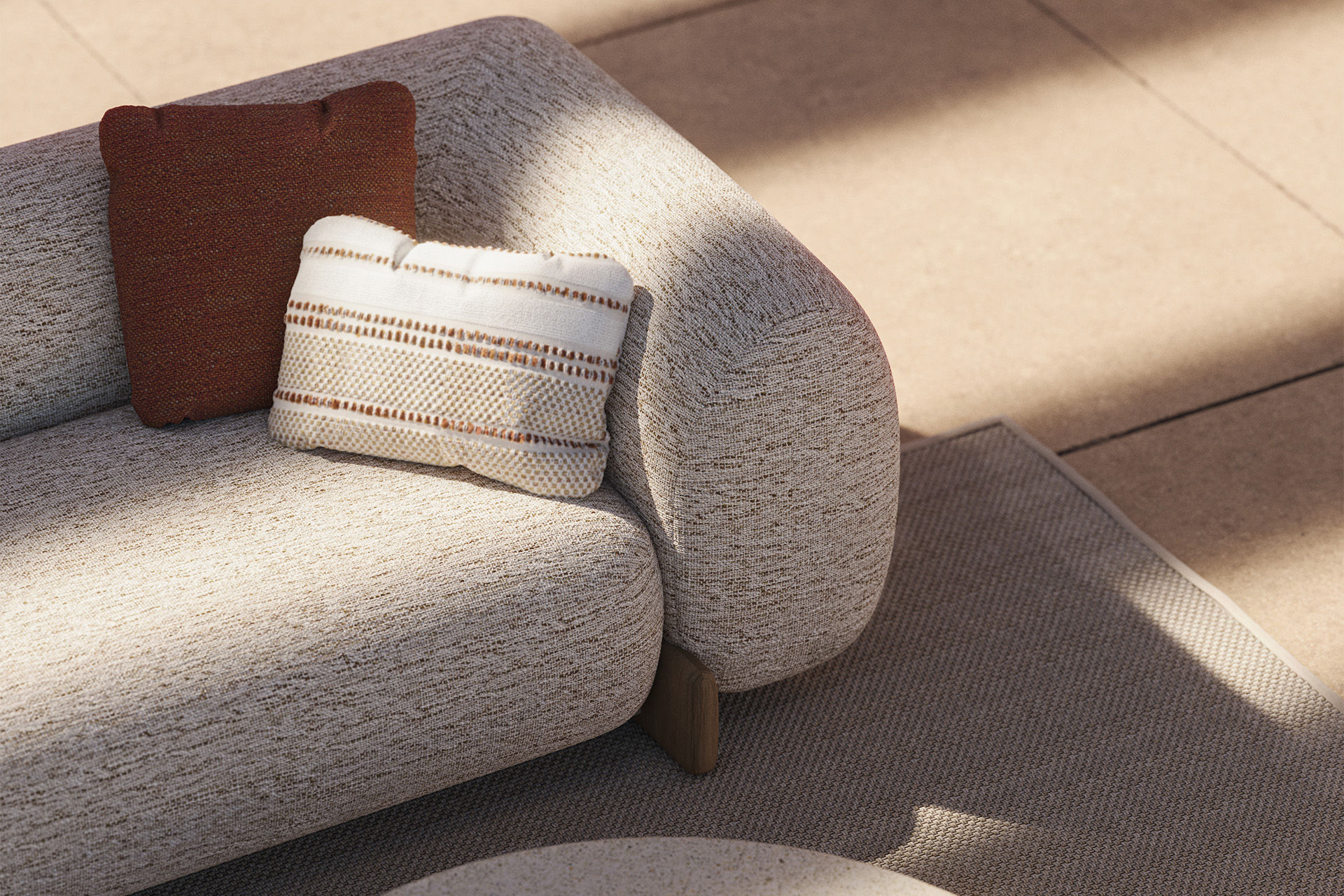 Milos sectional sofa right xl