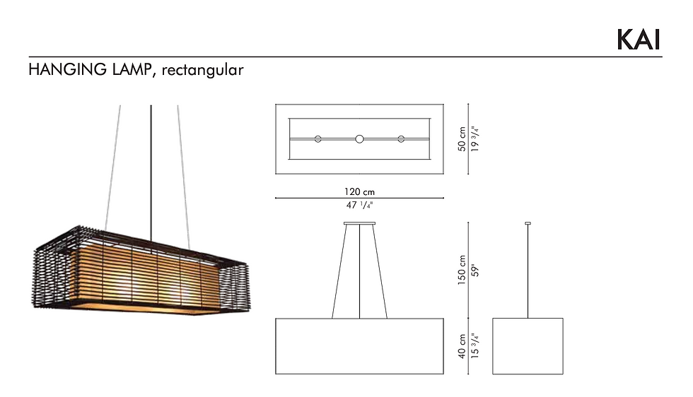 Thumbnail: Kai Hanging Lamp Rectangular Size