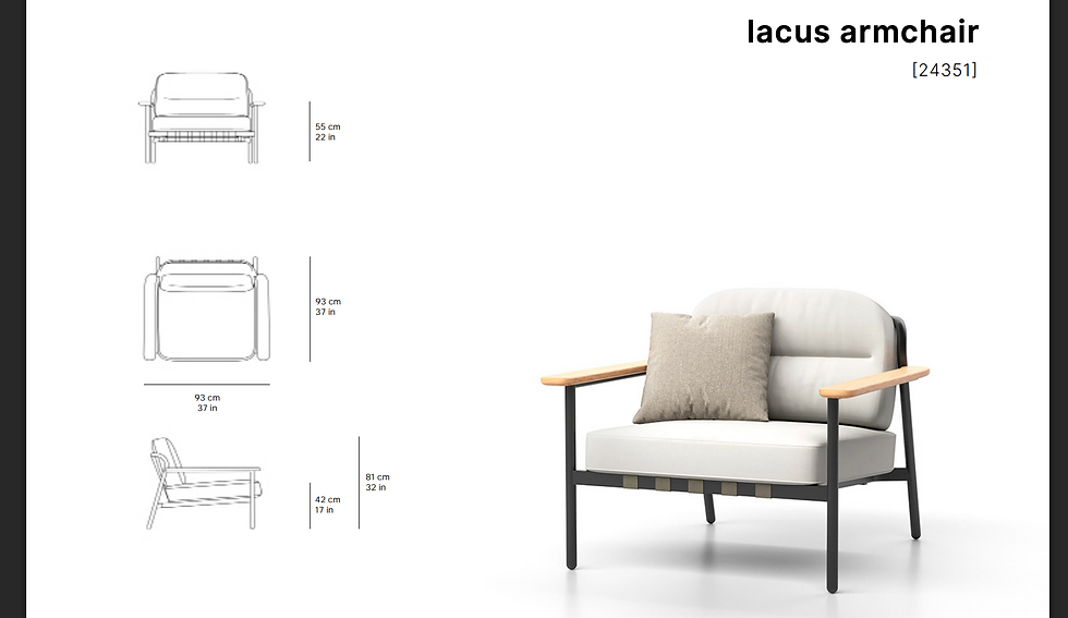 Thumbnail: Lacus Armchair Size