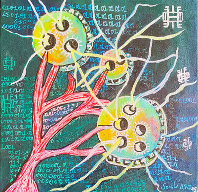 Oeuvre colorée de l'artiste Soul'ART