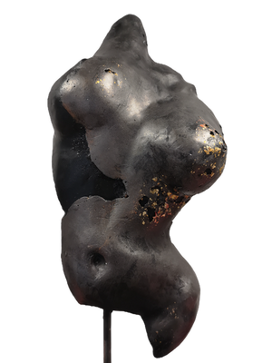 Sculpture en poussière de pierre et feuille d'or de M. SCULPTURE