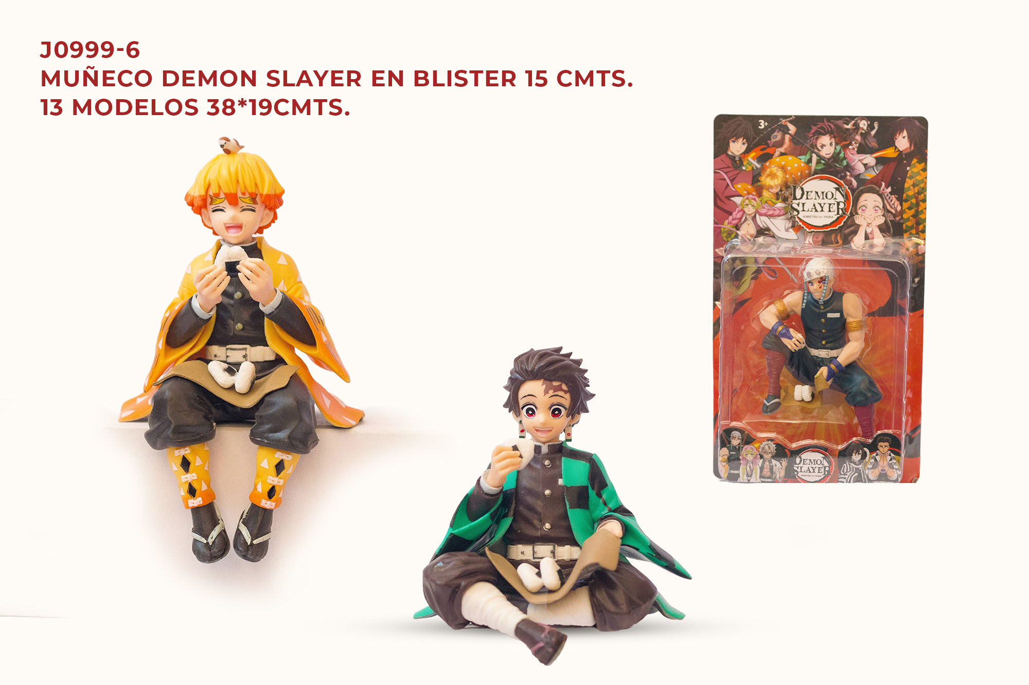 Muñeco Demon Slayere E/ Blíster 15 Cmts. 38*19 Cmts.