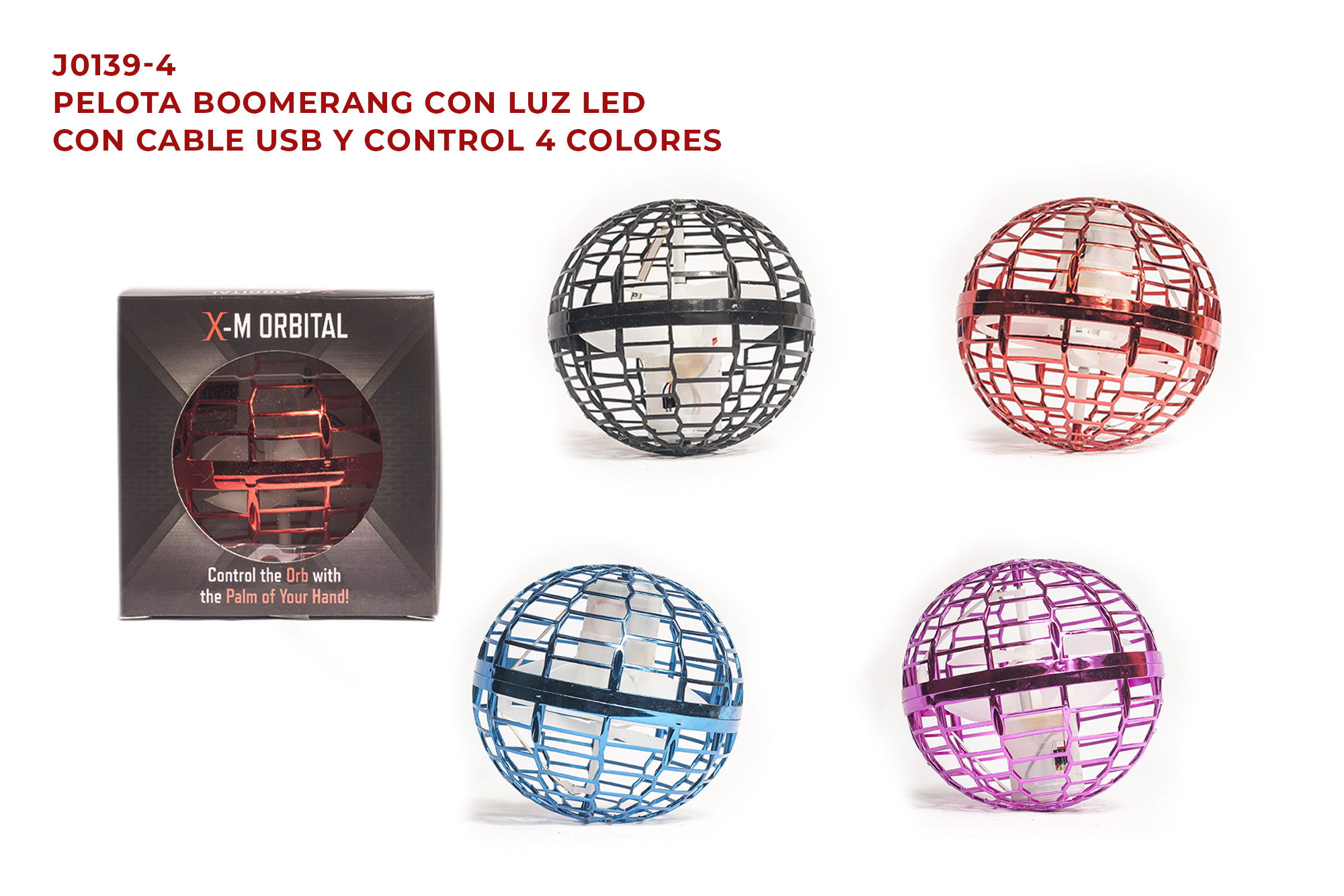 Pelota Boomernag con Luz Led, Cable USB Y Control
