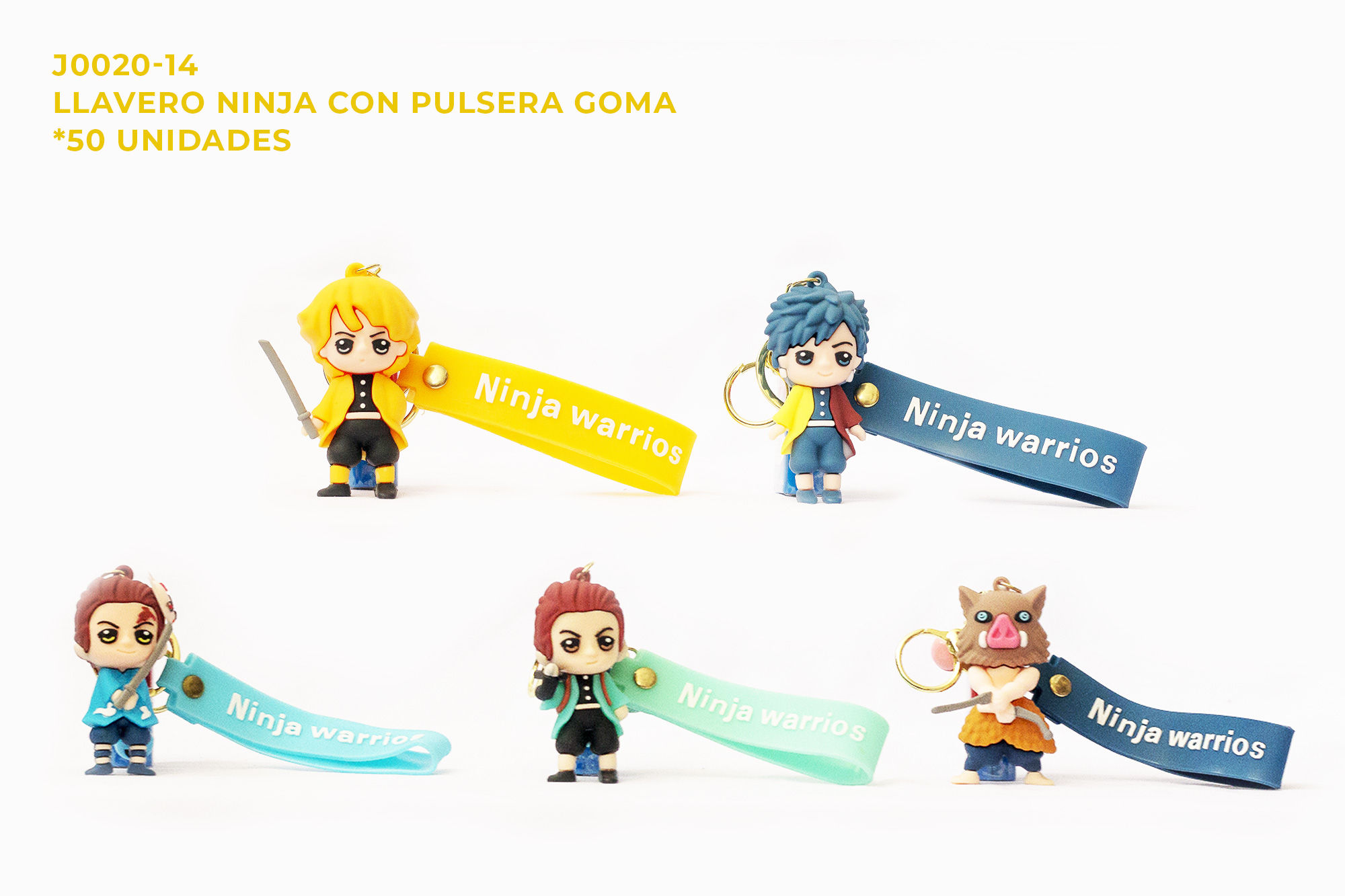 Llavero Ninja Con Pulsera *50 Unidades