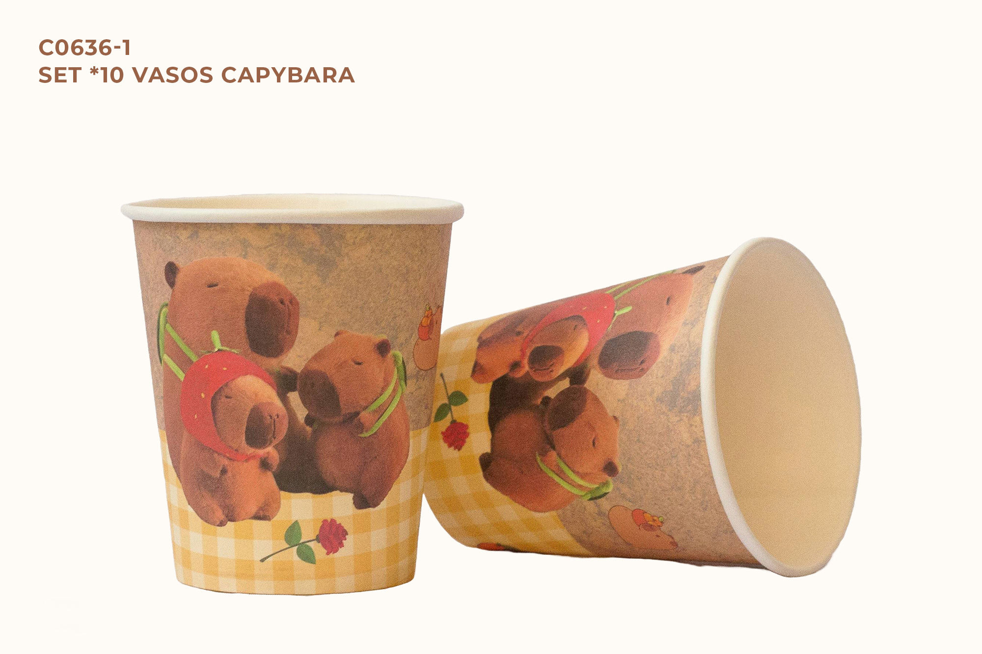 Set *10 Vasos Capybara