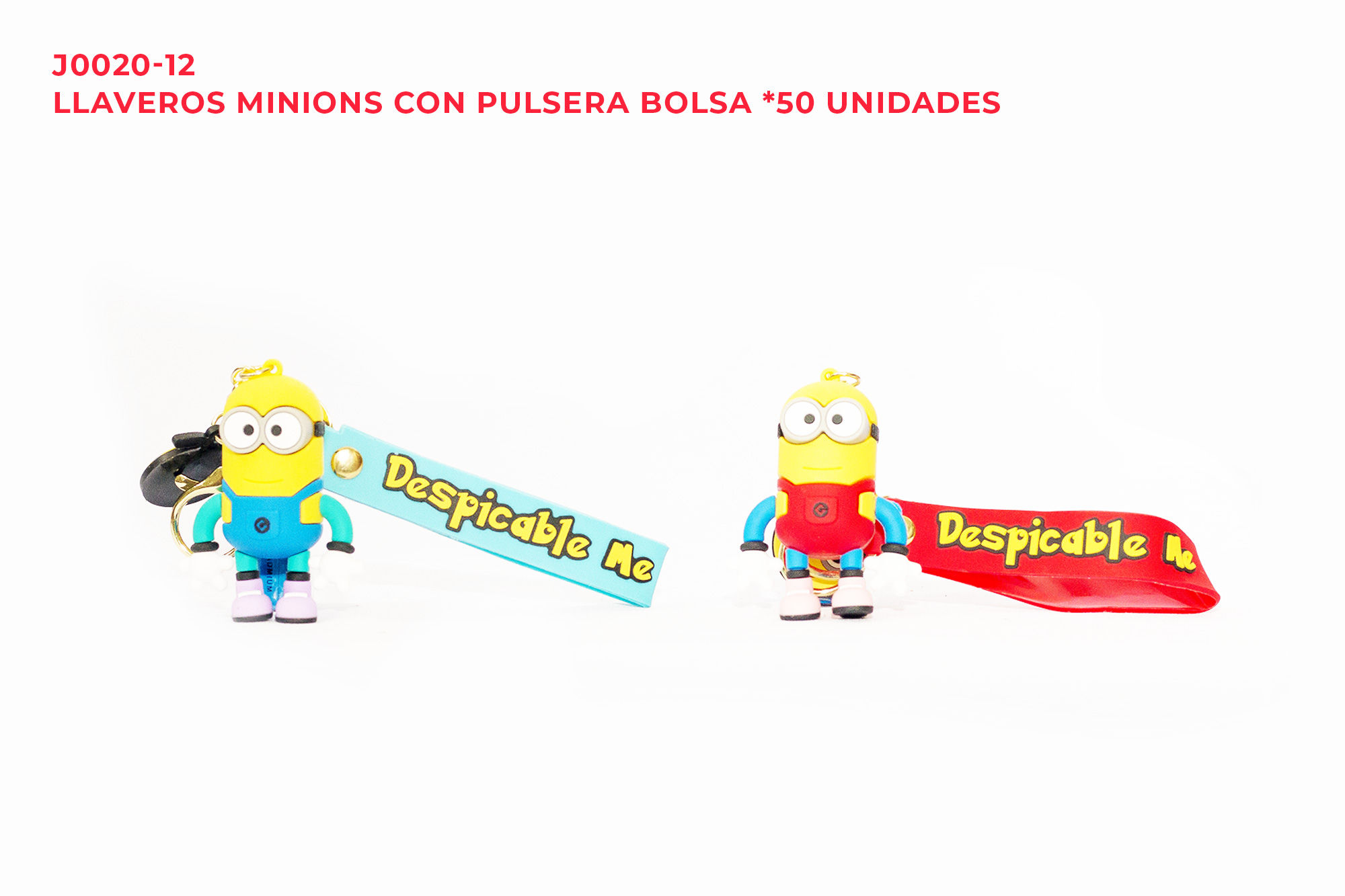 Llaveros Minions Con Pulsera. Bolsa *50 Unidades.